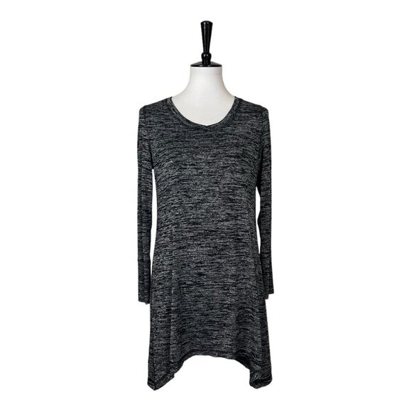 Soma Tunic Relaxed Fit Scoop Neck Asymmetrical Hem Black Grey Women’s Size Small - Picture 1 of 6